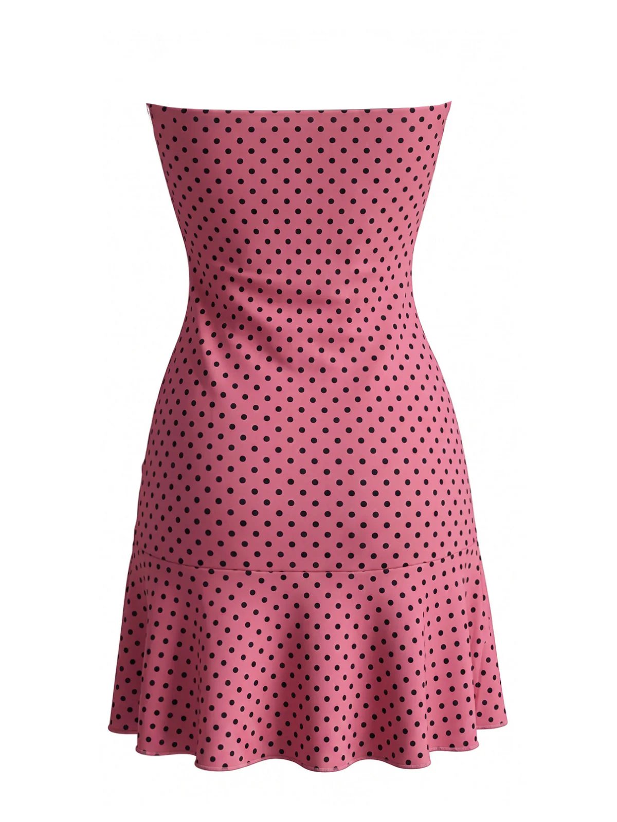 Robe bandeau à pois et volants années 1940 - Image 4