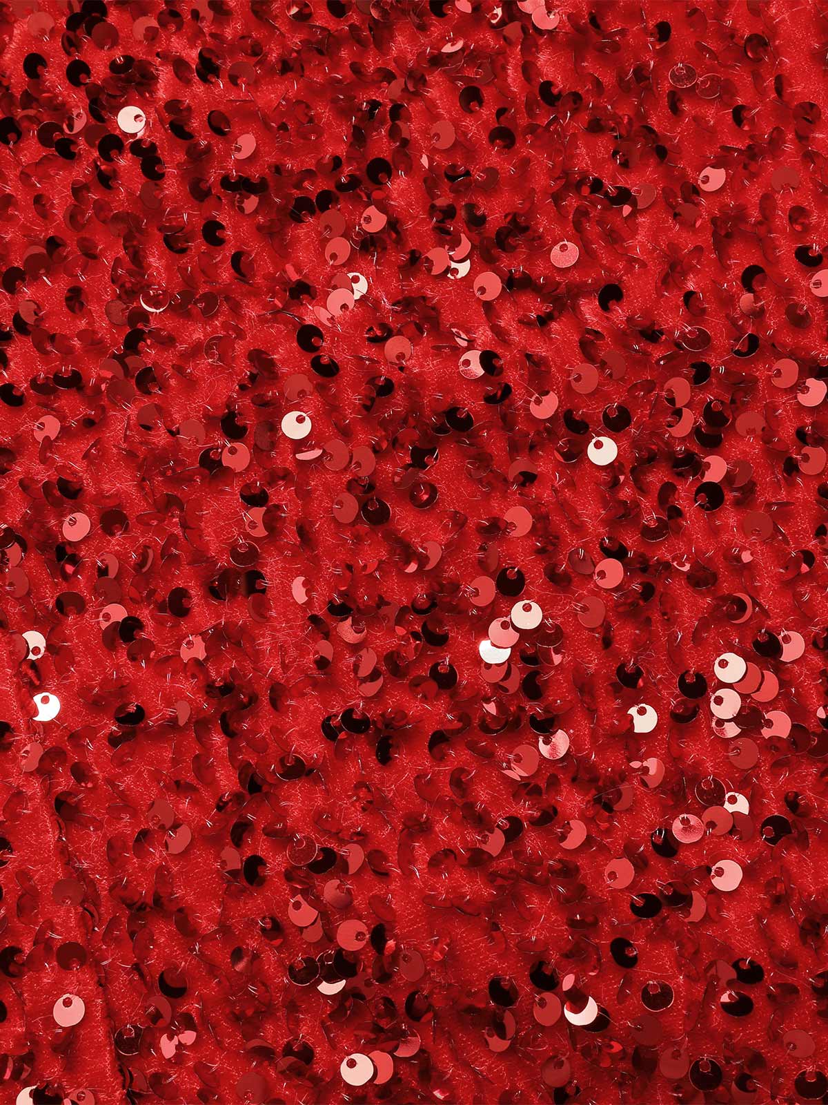 Robe bandeau rouge à paillettes et bordure en peluche des années 1960 - Image 7