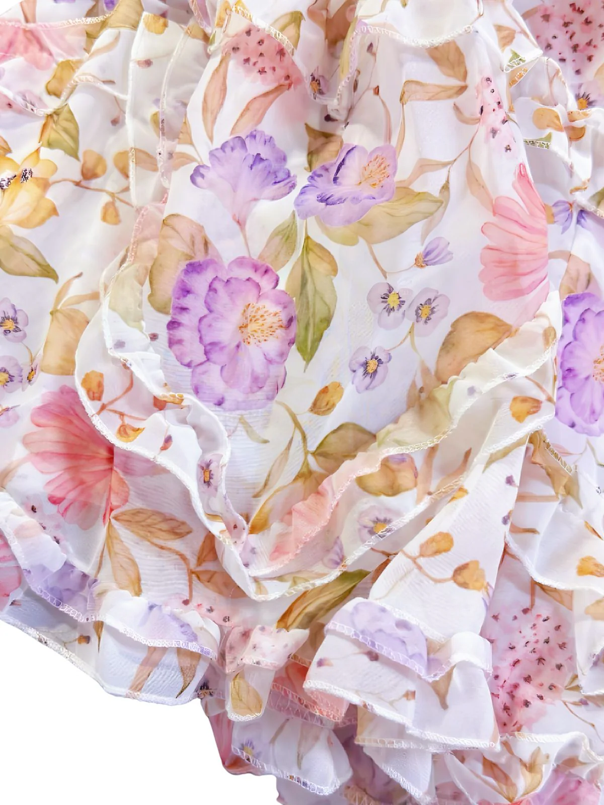 Robe Blanche Dos-Nu Florale Multicolore Années 1930 - Image 6