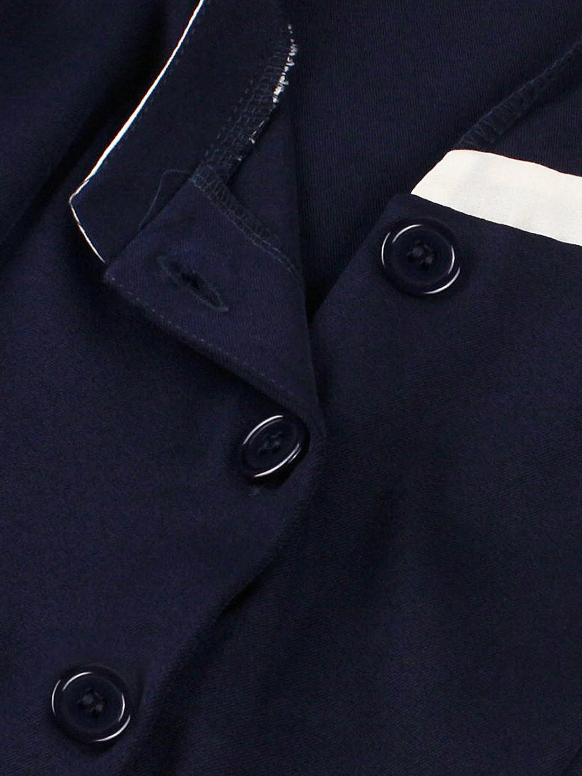 Robe bleu marine style nautique col carré avec ceinture des années 1950 - Image 3