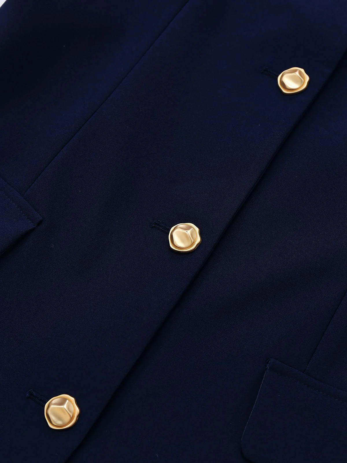 Robe bleue foncé à boutons et poignets bruts années 1960 - Image 4