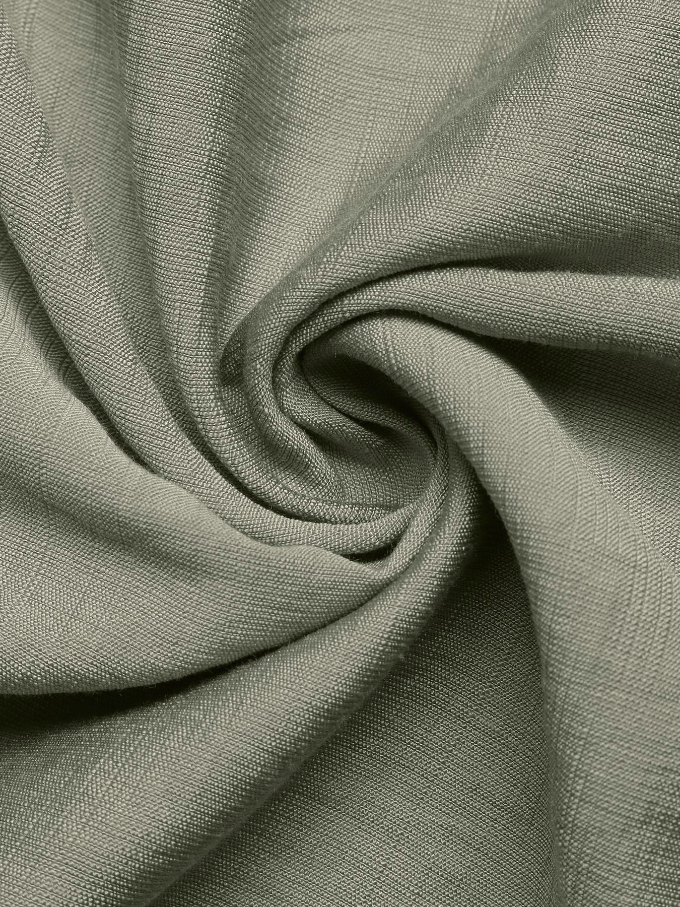 Robe bohème verte col carré à manches bouffantes années 70 - Image 7