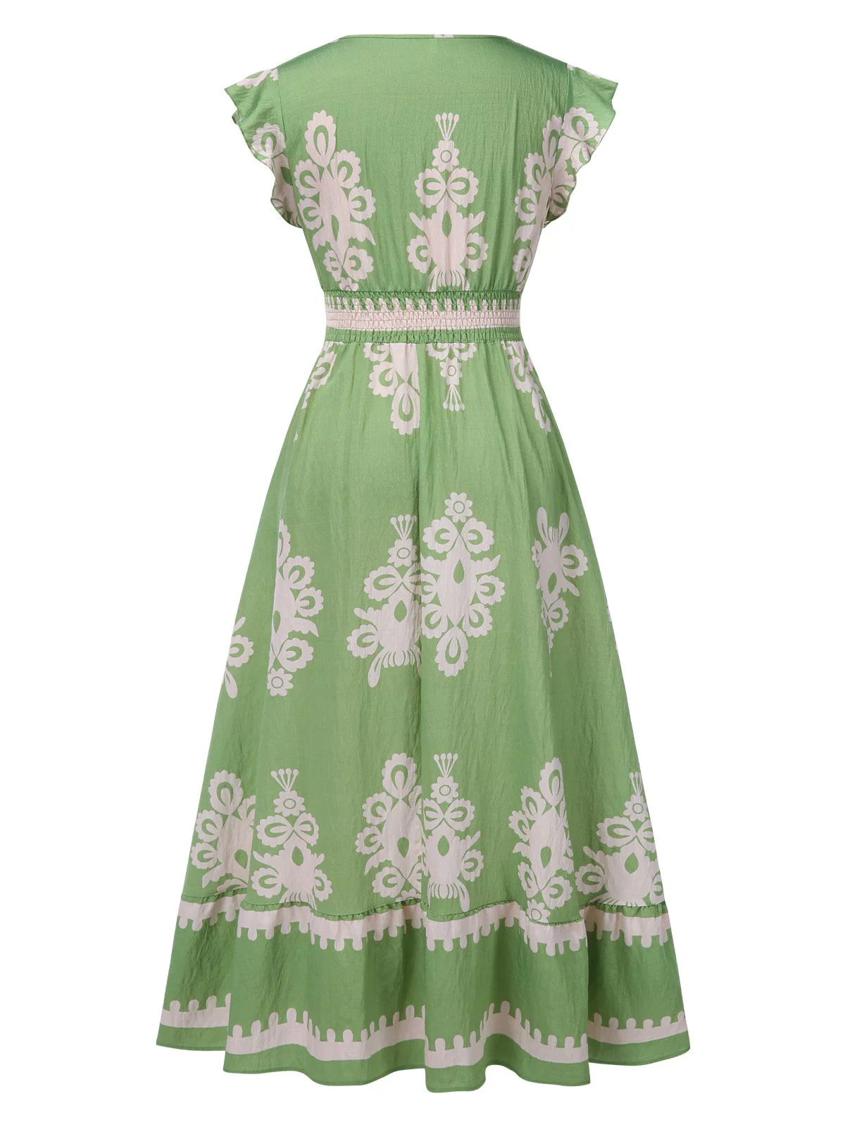 Robe bohémienne à col V motif tribal des années 1970 - Image 7