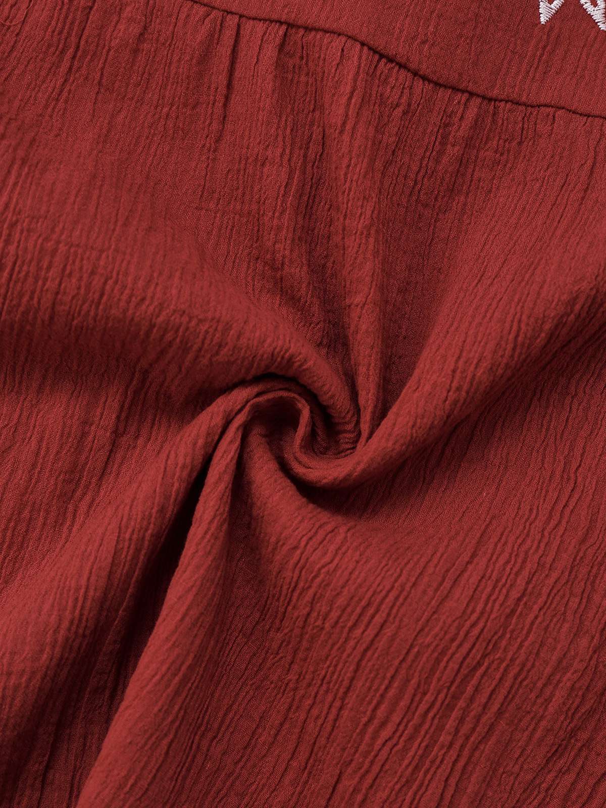 Robe broderie fleur texturée à col en V profond années 1930 - Image 5