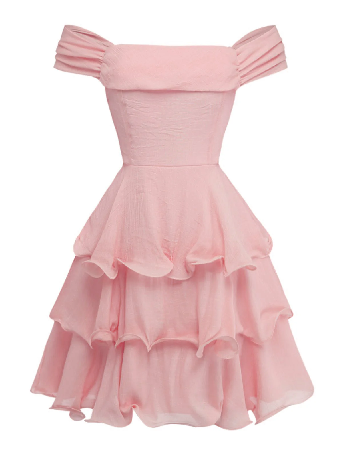 Robe bustier dos nu volants 1960s - Image 6