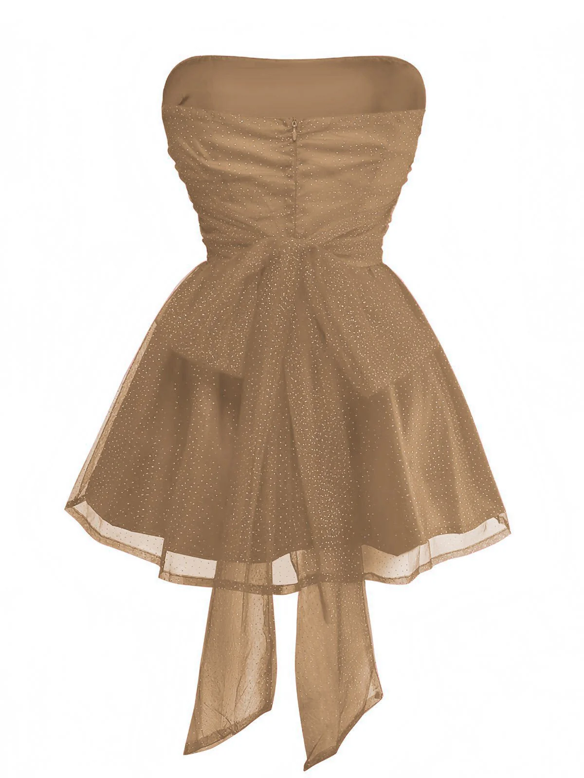 Robe bustier en tulle à paillettes et dos noué années 1960 - Image 14