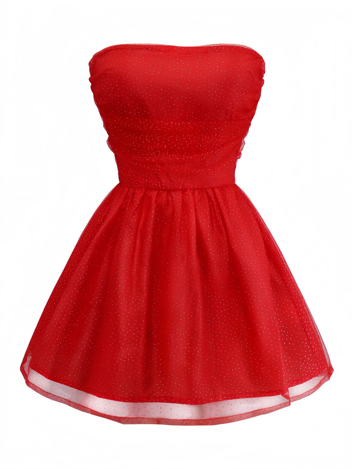 Robe bustier en tulle à paillettes et dos noué années 1960 - Image 2