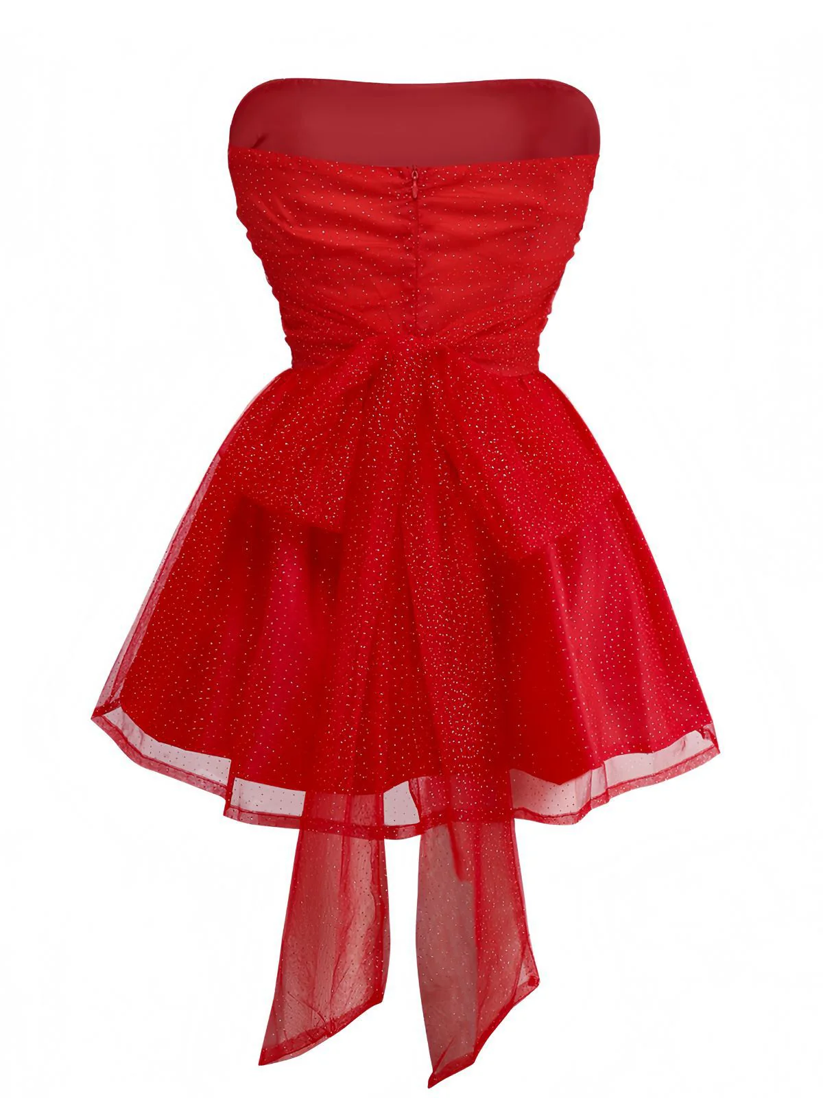 Robe bustier en tulle à paillettes et dos noué années 1960 - Image 3
