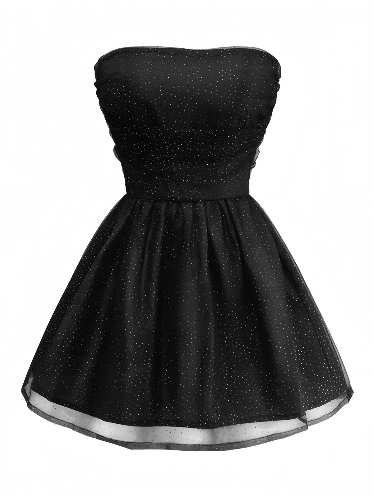 Robe bustier en tulle à paillettes et dos noué années 1960 - Image 7