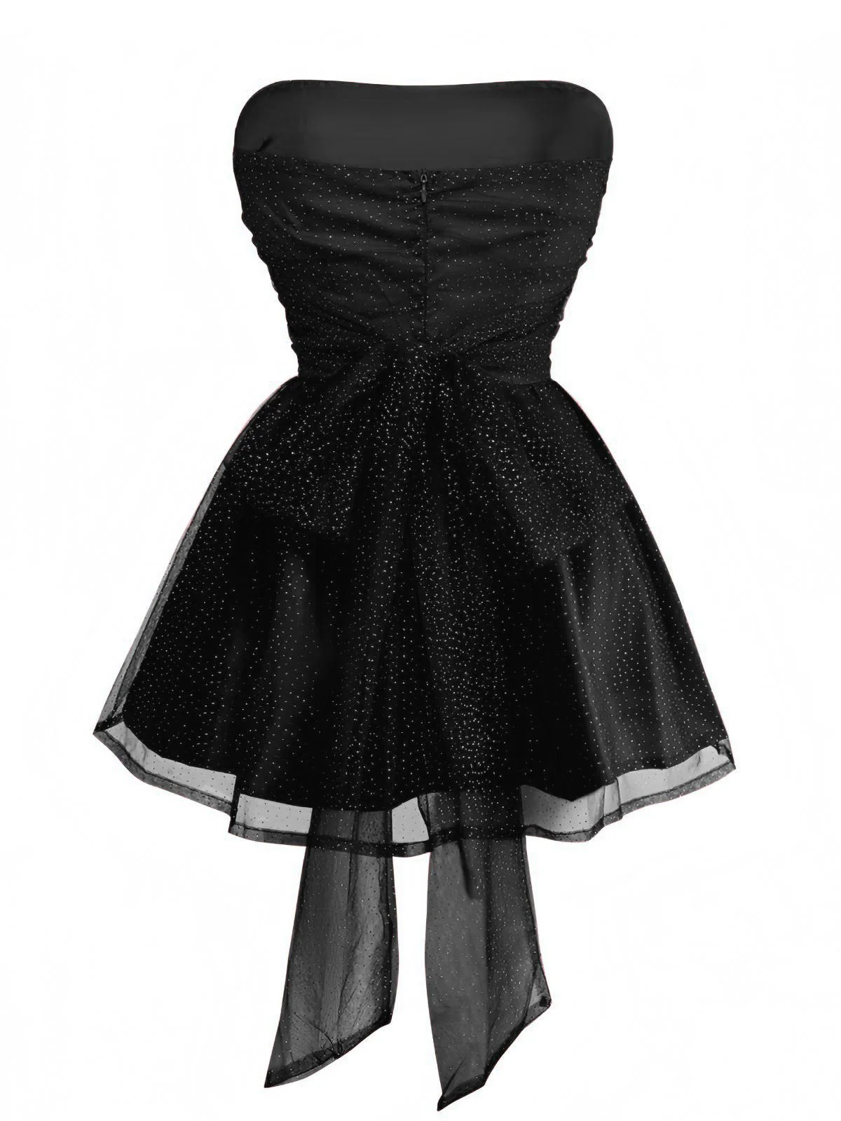 Robe bustier en tulle à paillettes et dos noué années 1960 - Image 8