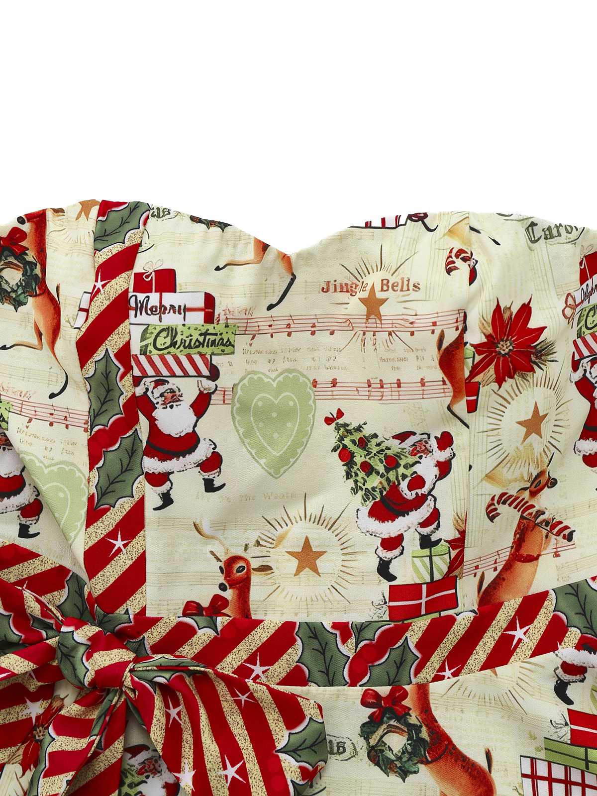 Robe bustier à nœud papillon et canne de Noël années 50 - Image 9