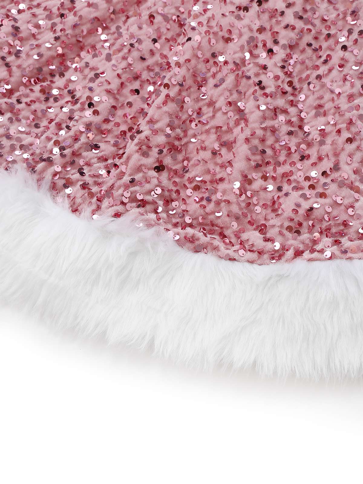Robe bustier rose à paillettes et fourrure des années 60 - Image 9