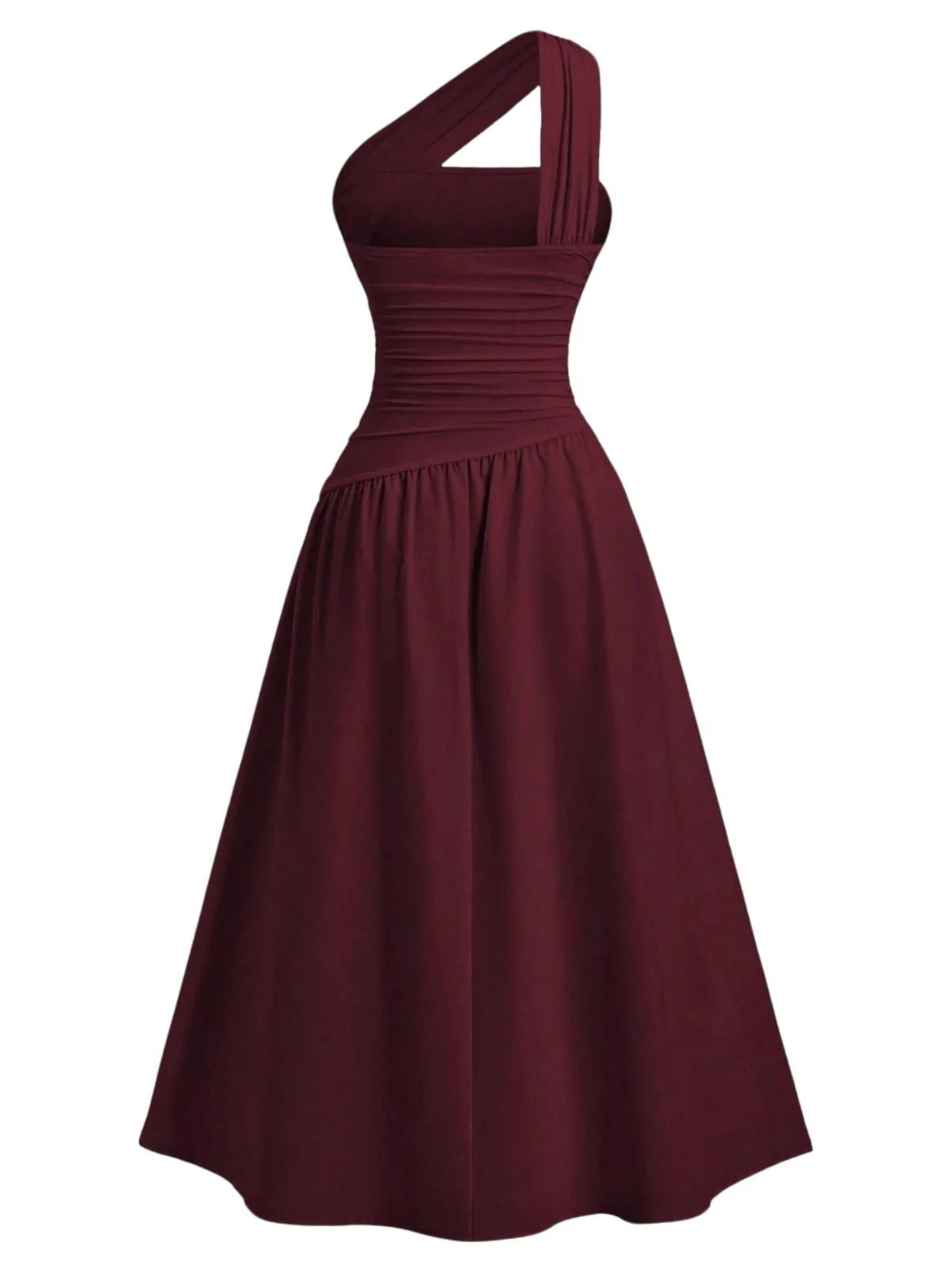 Robe cache-cœur asymétrique épaule et froncée la taille années 1930 - Image 6