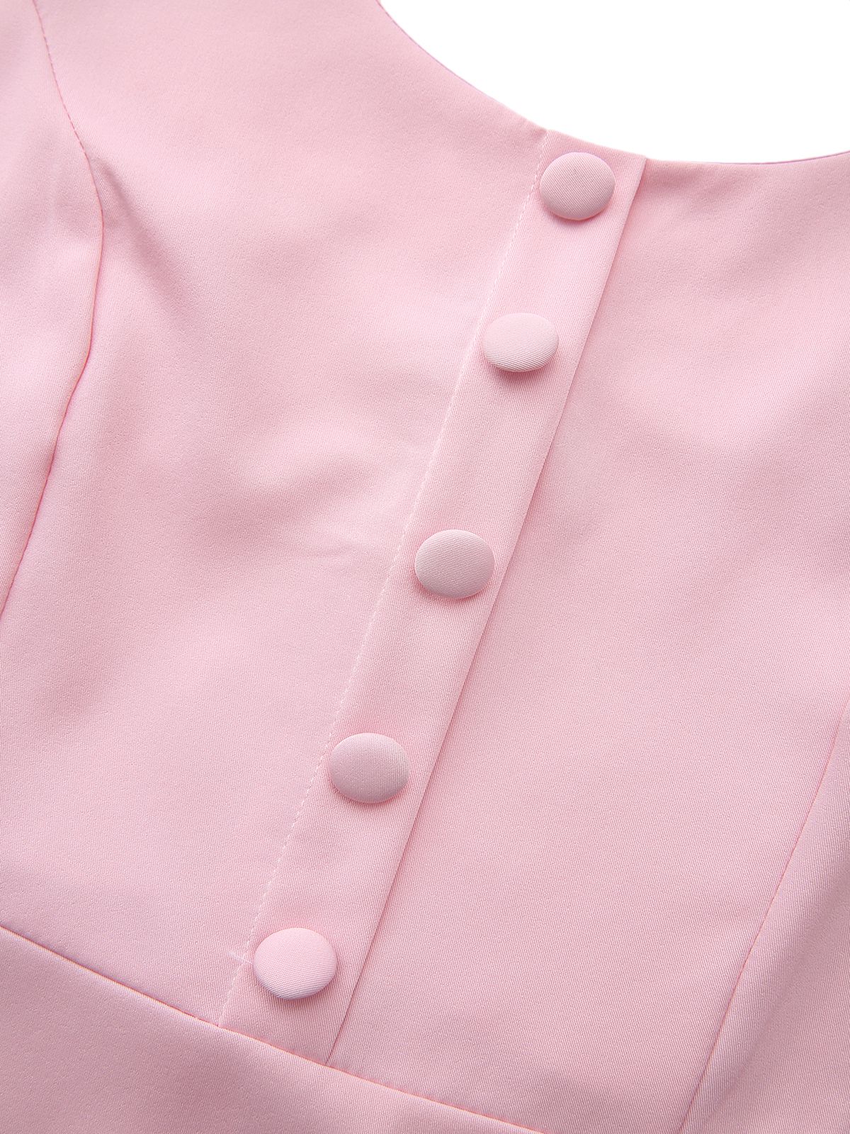 Robe capelet à revers uni des années 1950 - Image 5