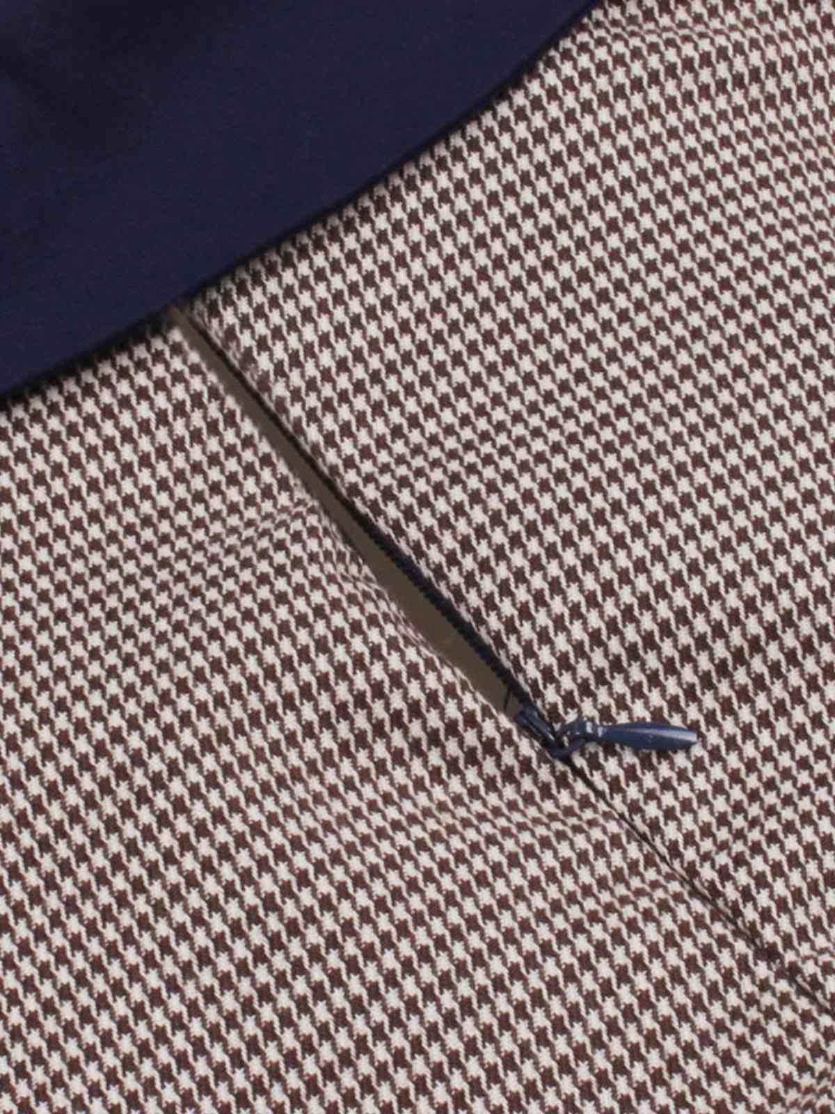 Robe ceinturée en patchwork pied-de-poule bleu foncé des années 1950 - Image 6