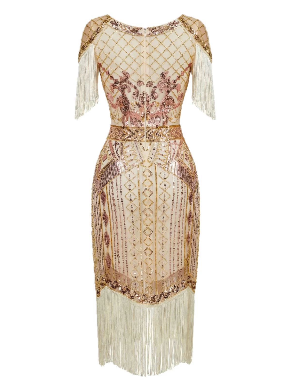 Robe Charleston à franges et sequins années 1920 - Image 4