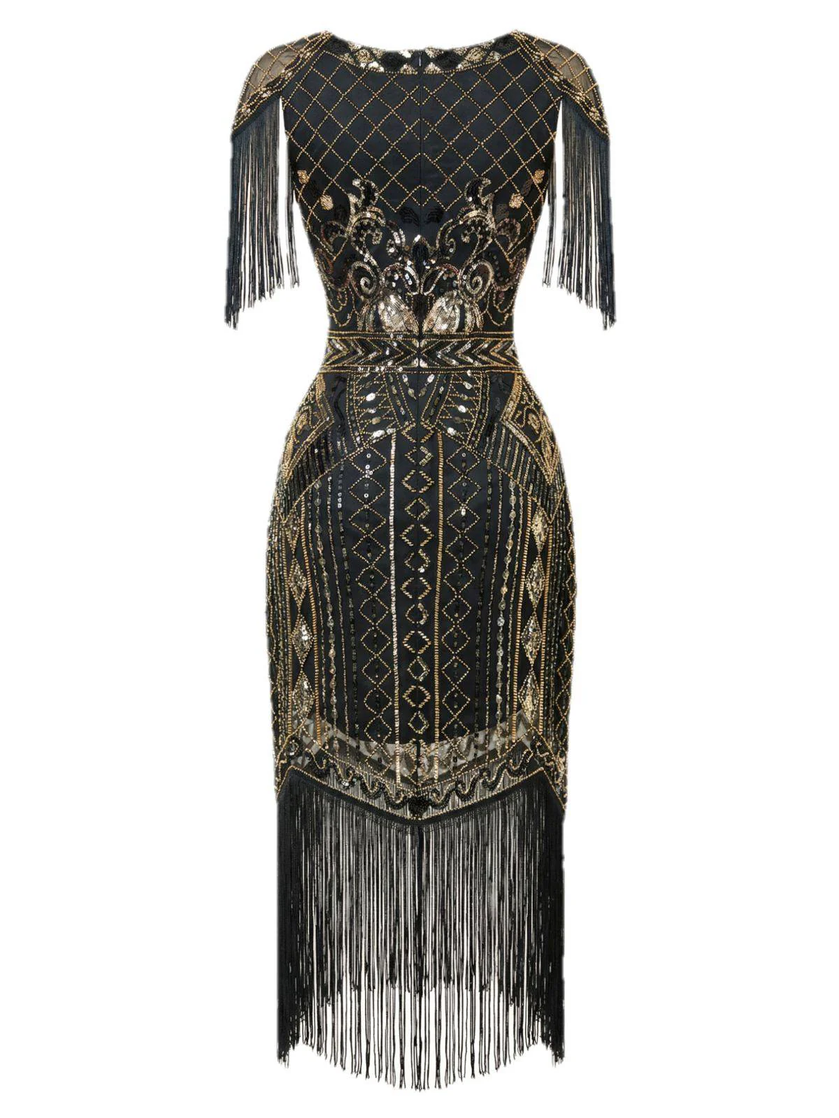 Robe Charleston à franges et sequins années 1920 - Image 7
