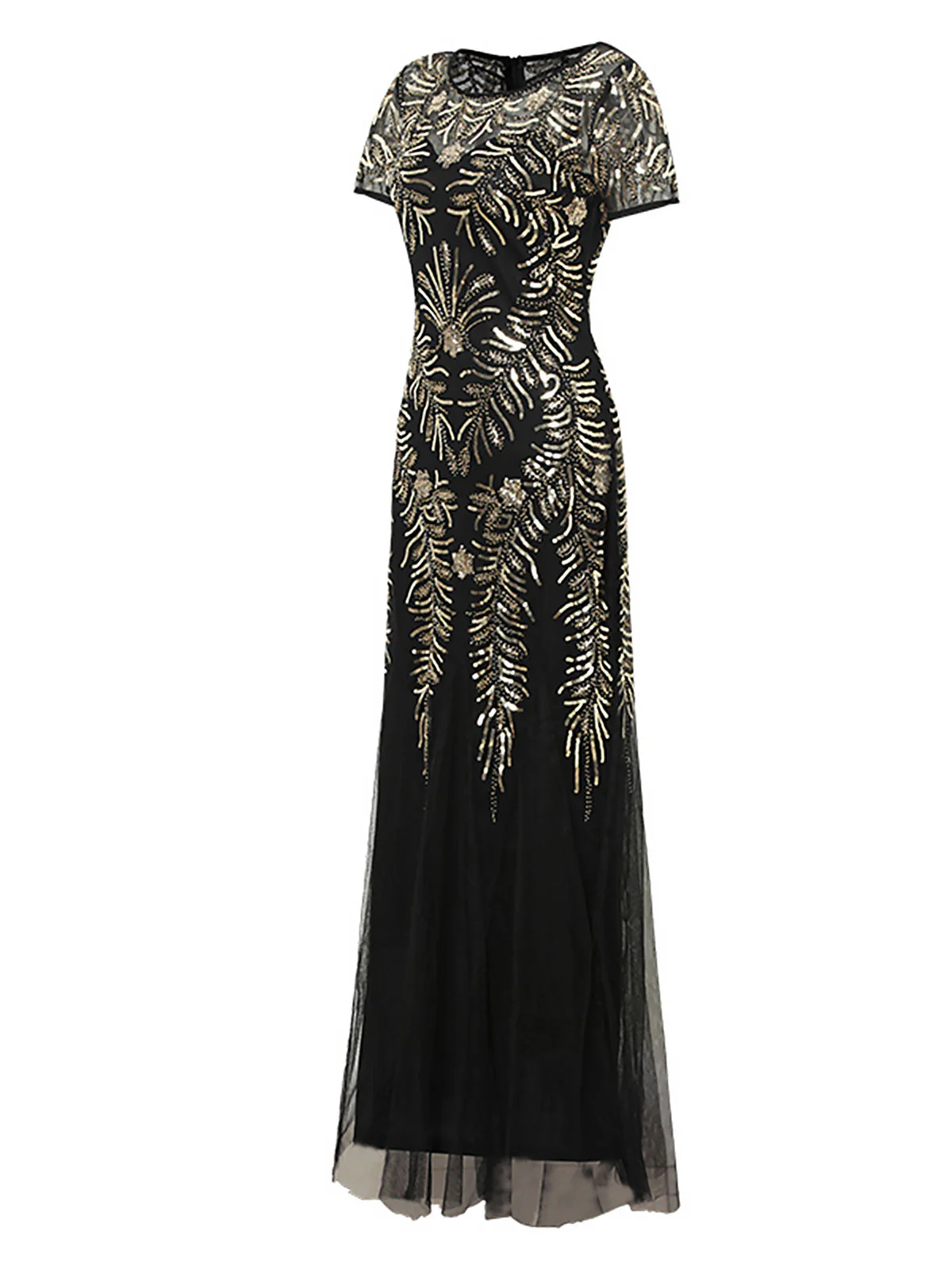 Robe Charleston en maille et perles à paillettes des années 1920 - Image 3