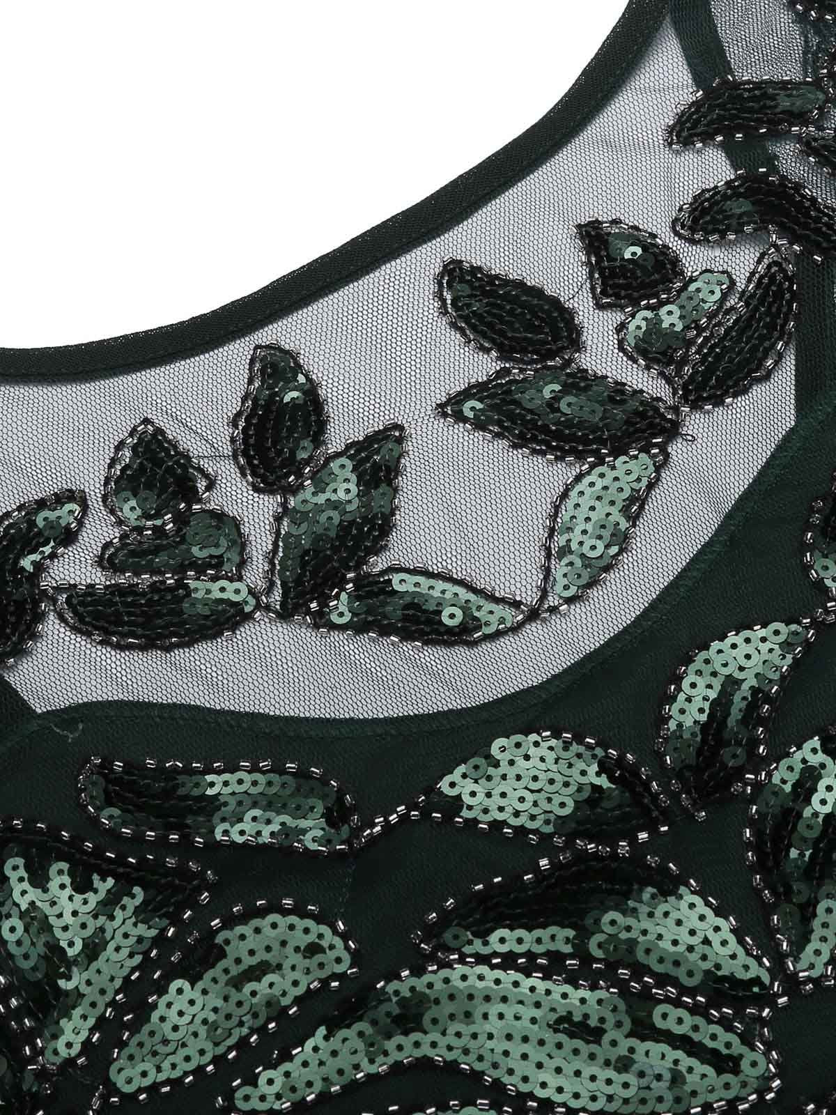 Robe Charleston Vintage Année 20 Gatsby Maxi à Paillettes Soirée - Image 8