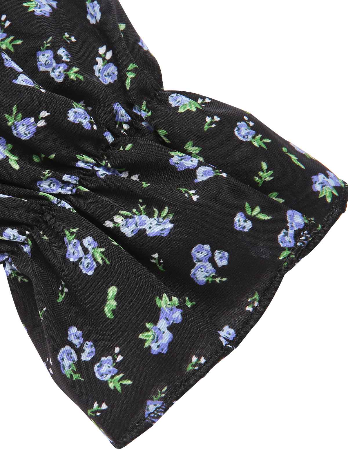 Robe chemise plissée à ceinture et à petits motifs floraux des années 1940 - Image 12