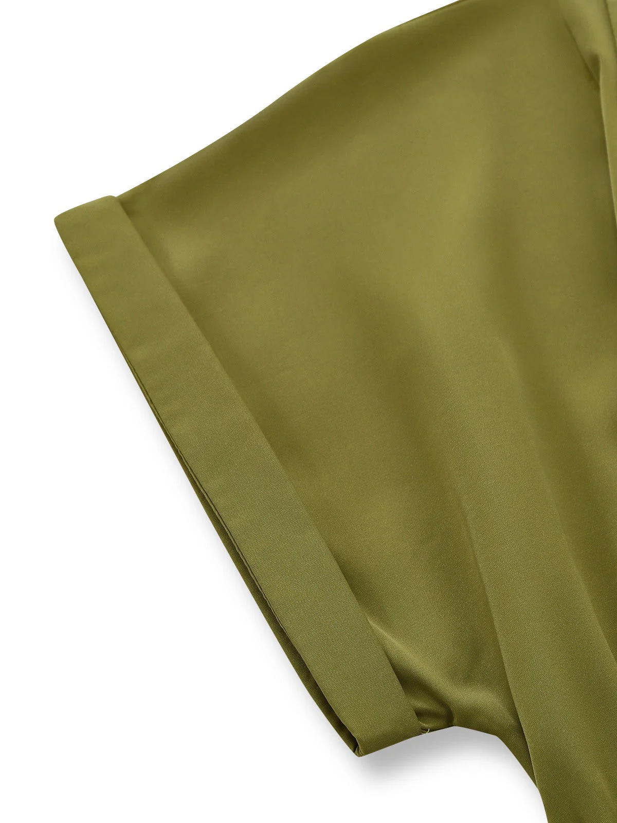 Robe-chemise verte à revers et fente années 1930 - Image 5
