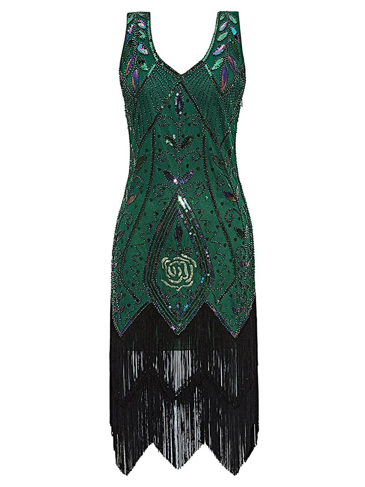 Robe Cocktail Vintage Année 20 Gatsby à Franges à Paillettes Soirée Chic