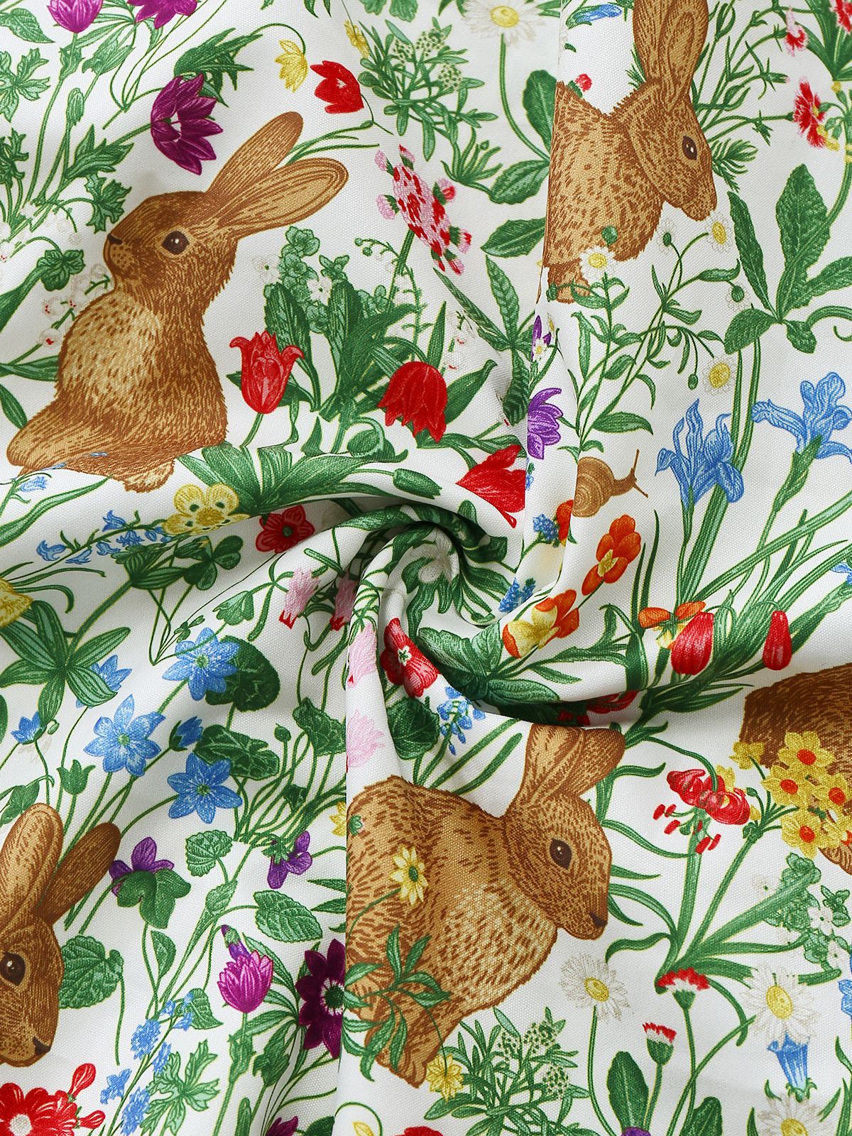 Robe col Claudine boutons floral lapin 1950s - Image 9