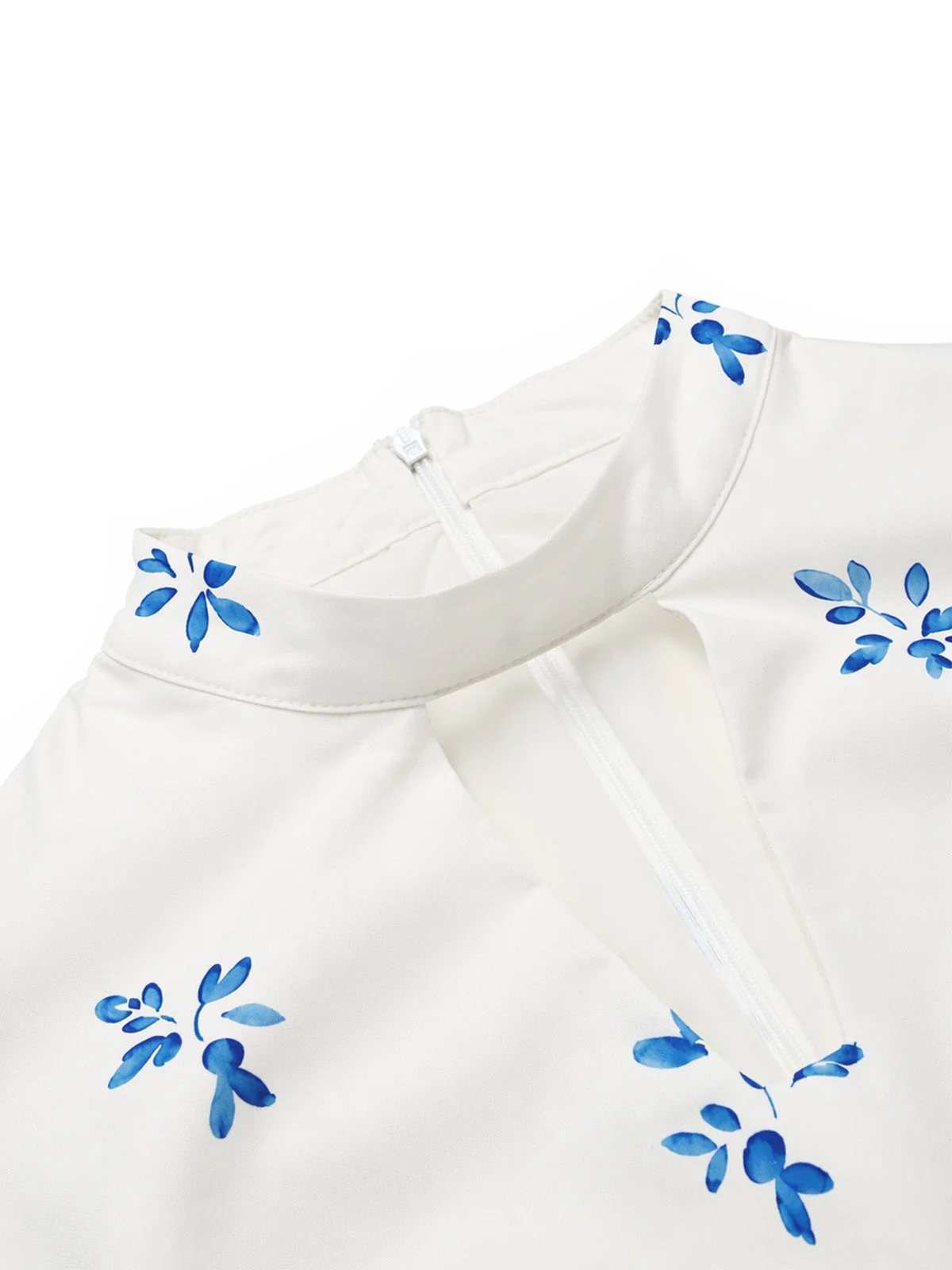 [Prévente] Robe Col Montant Rose Tulle Bleu Années 50 - Image 8
