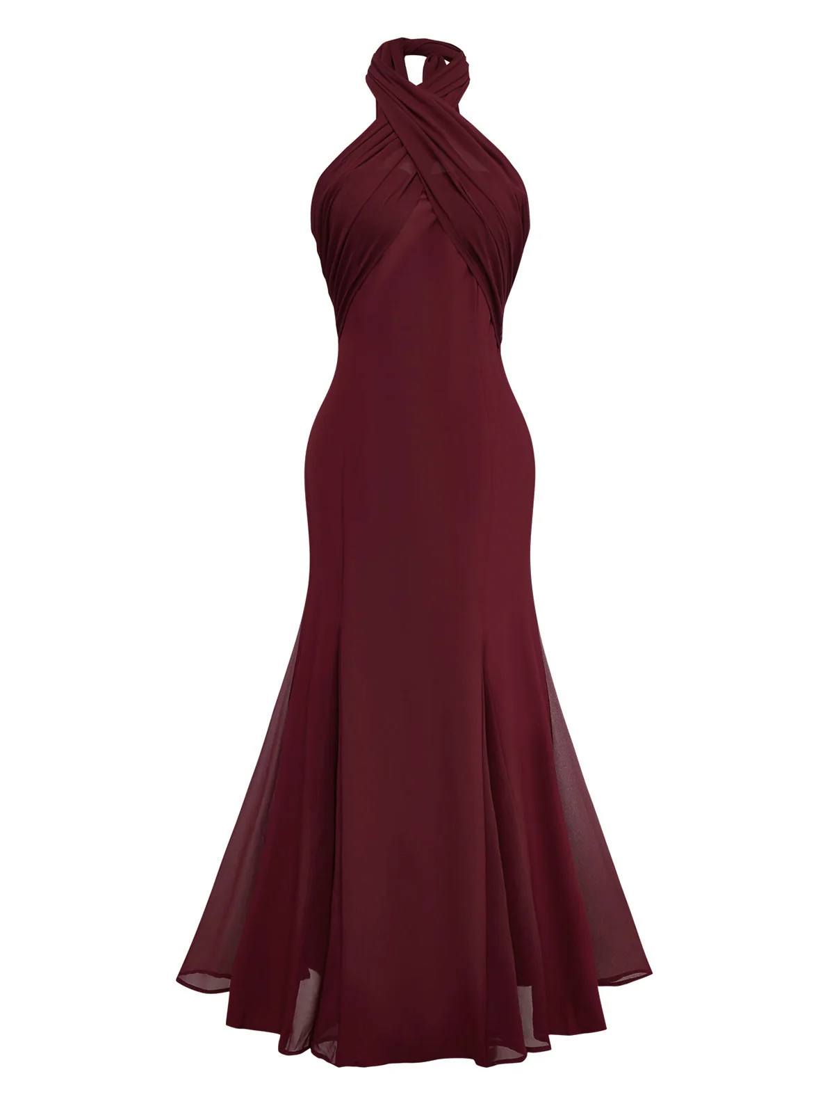 Robe convertible à col licou croisée en mousseline de soie années 1930 - Image 4
