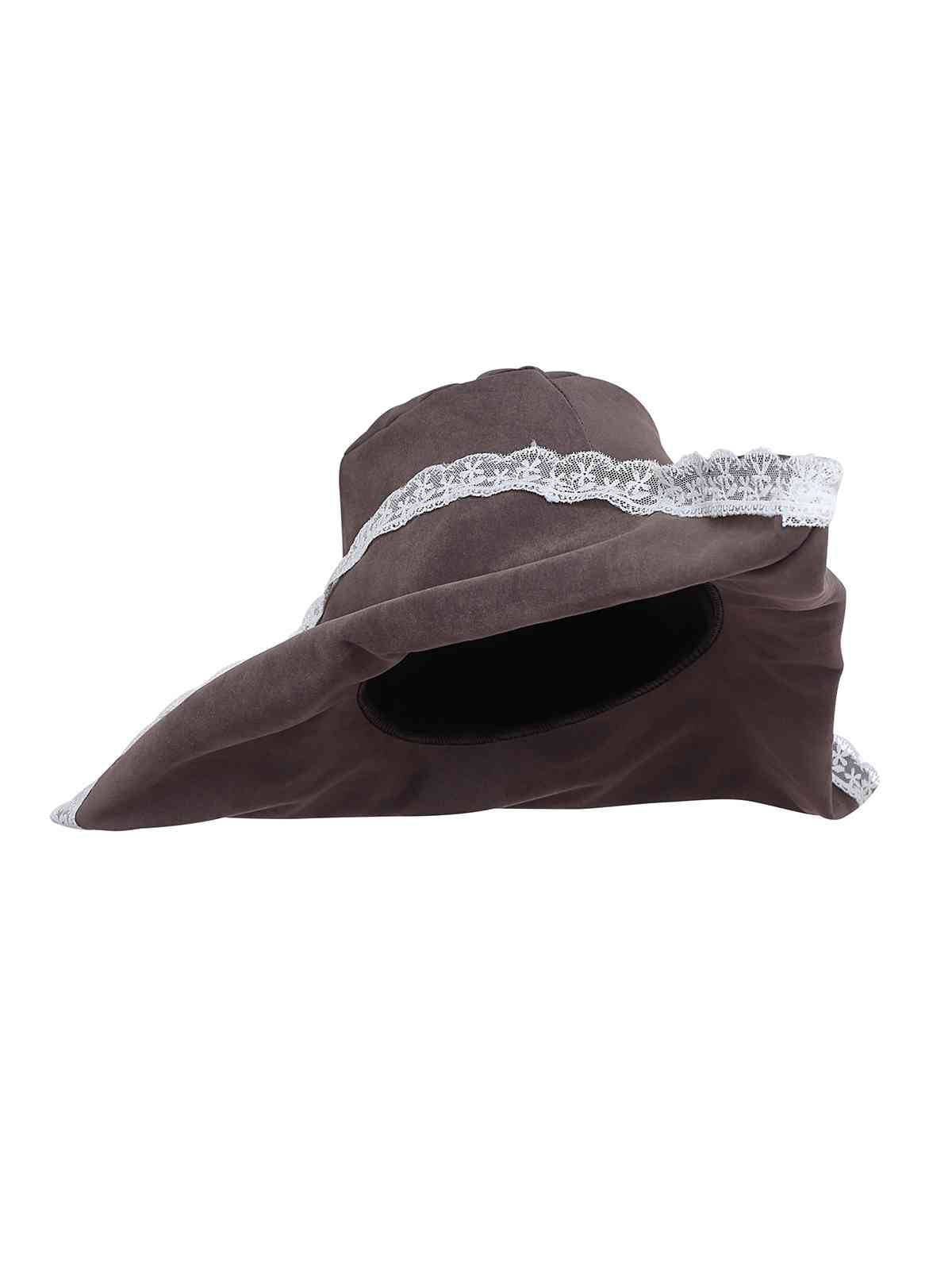 Robe corset marron style pirate et col carré années 1960 - Image 3