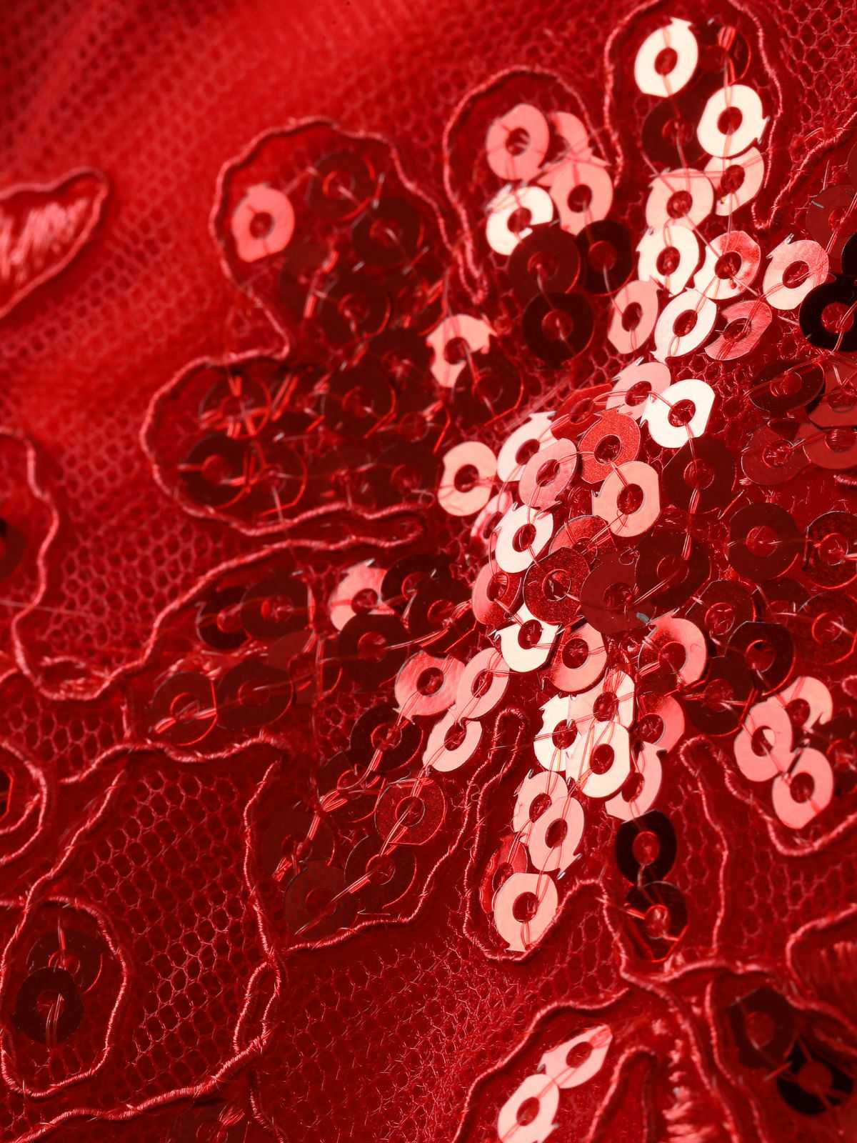 Robe corset tulle volants sequins 1980s - Image 7