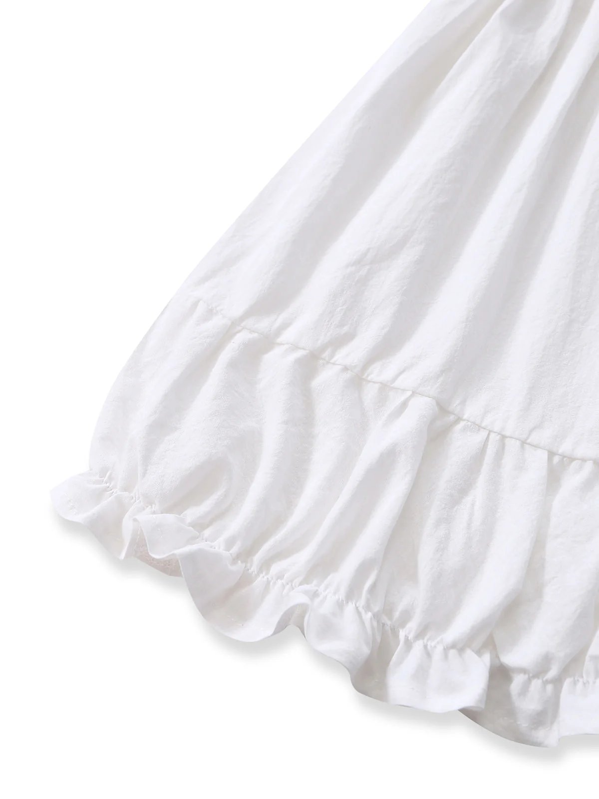 Robe courte bohème blanche sans manches col V années 1970 - Image 6
