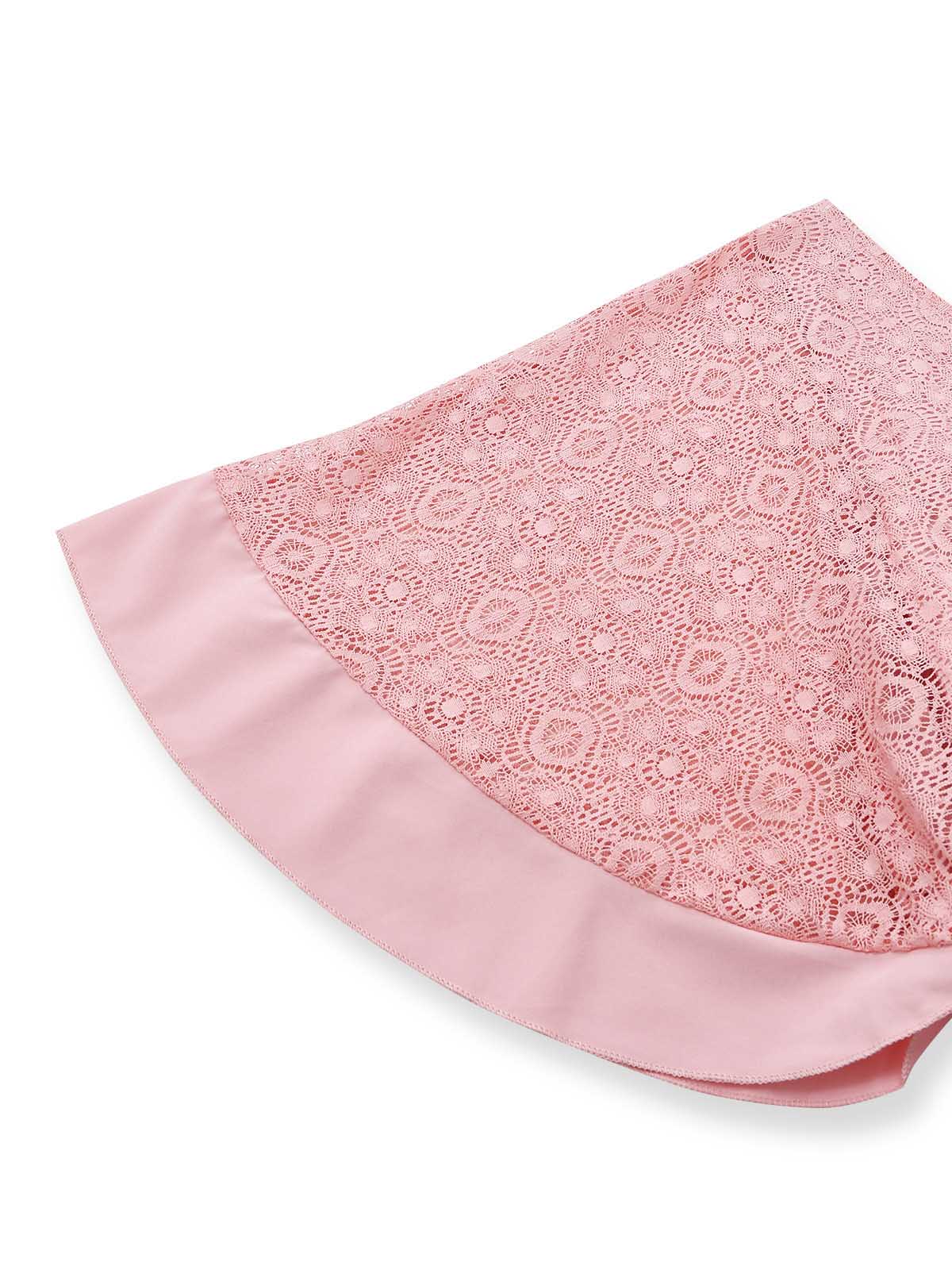 Robe Courte Bohème En Dentelle Beige Années 1970 - Image 12