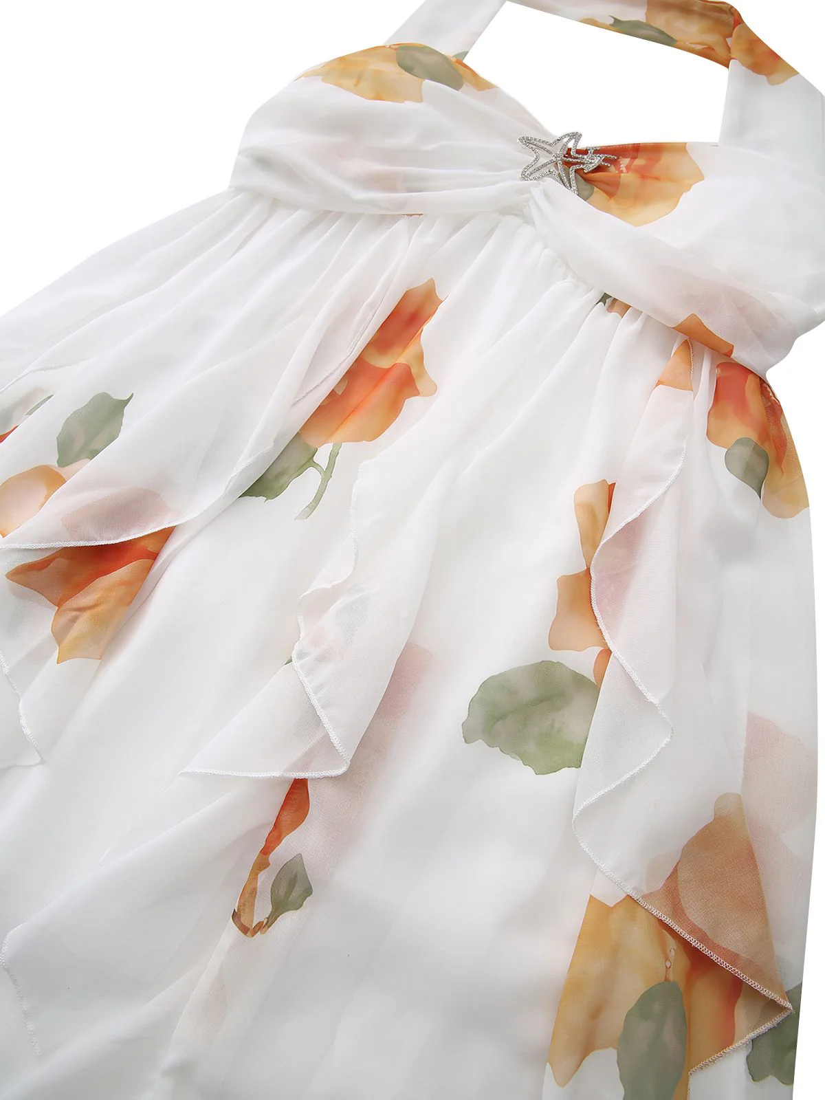 Robe courte jaune clair dos nu ourlet asymétrique années 1960 - Image 5