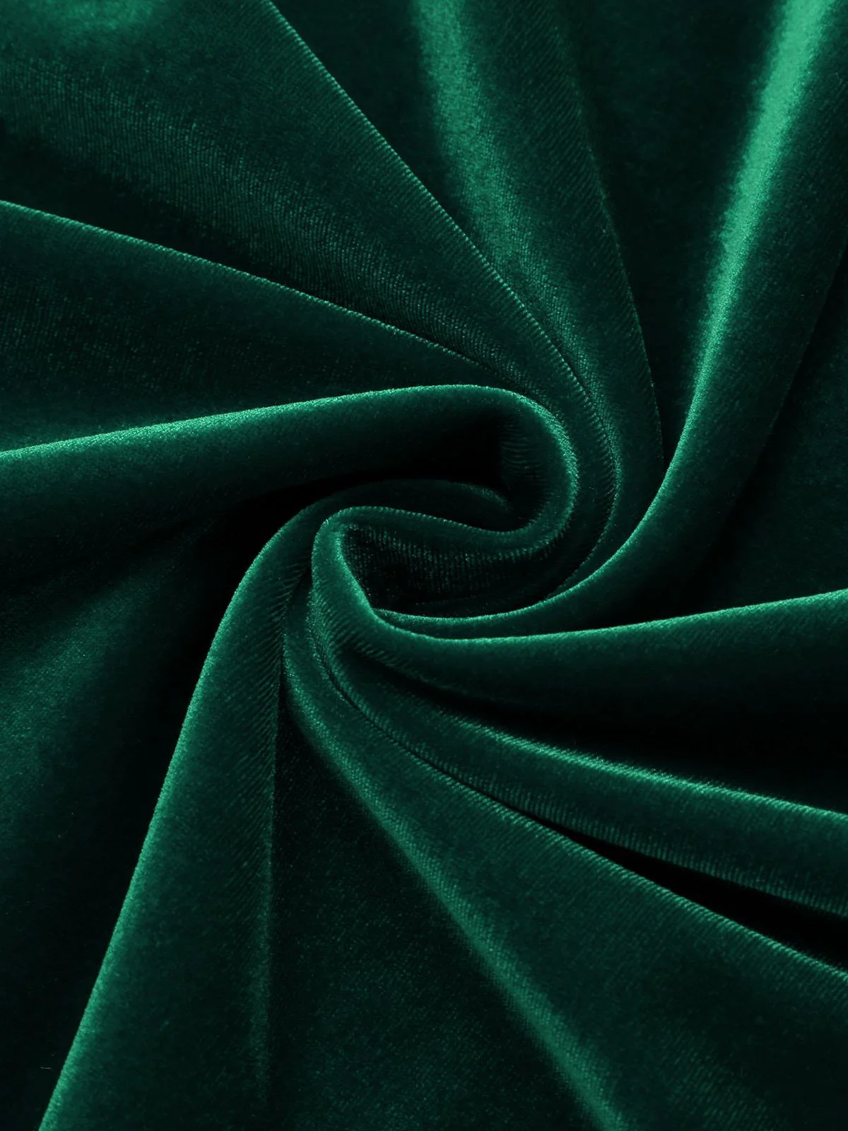 Robe Crayon Vintage Verte Année 60 Solide en Velours - Image 7