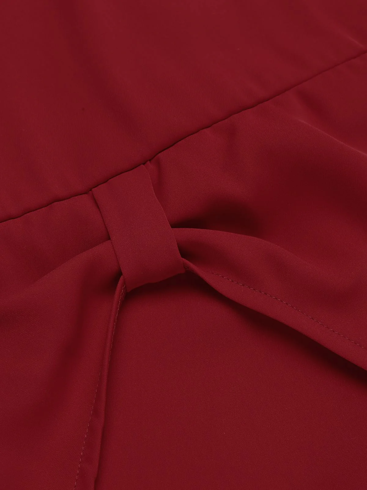 Robe Crayon Vintage Rouge Année 60 à Col Licou - Image 12