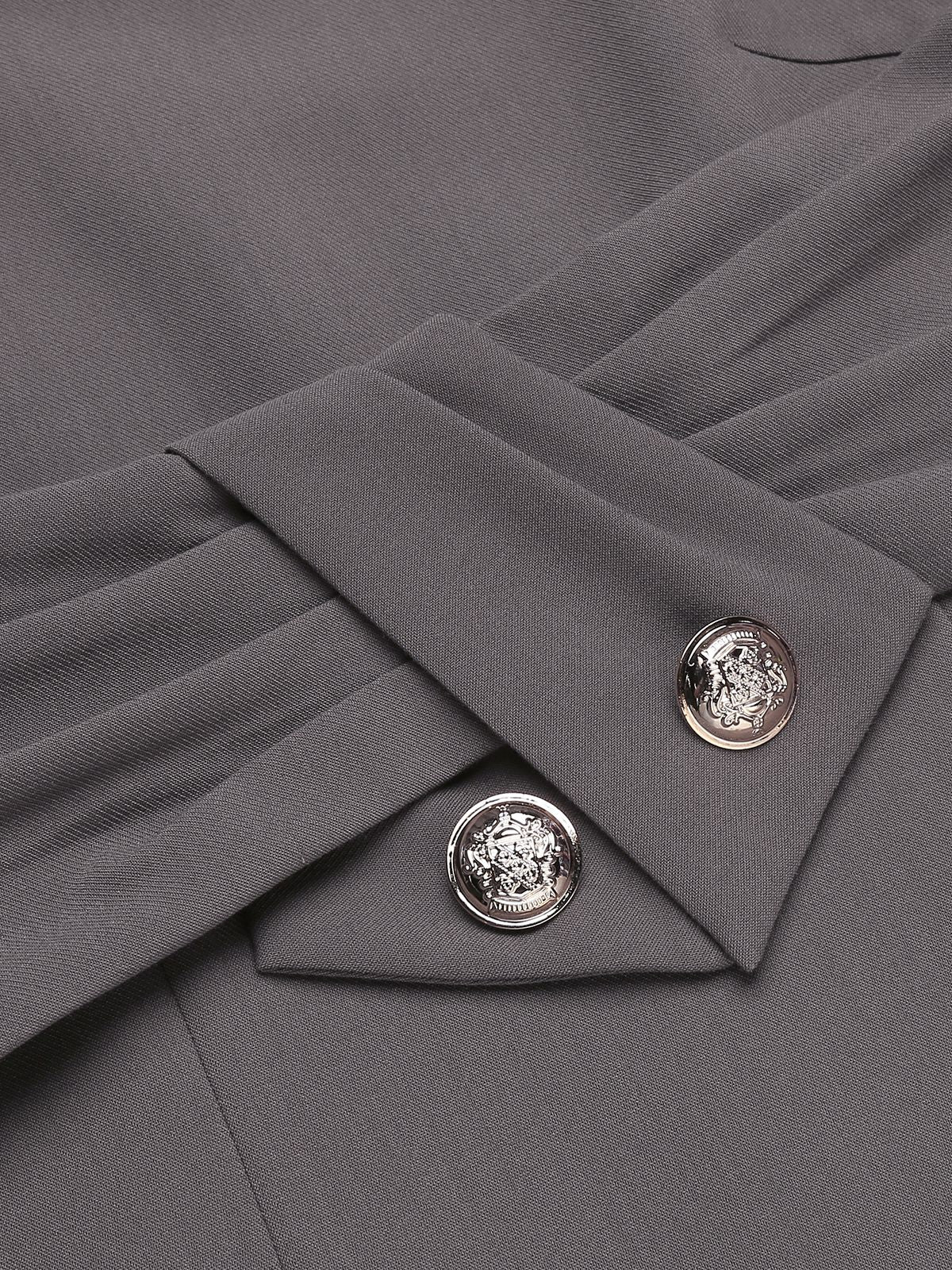Robe Crayon Vintage Année 60 Manches 3/4 Gris - Image 6