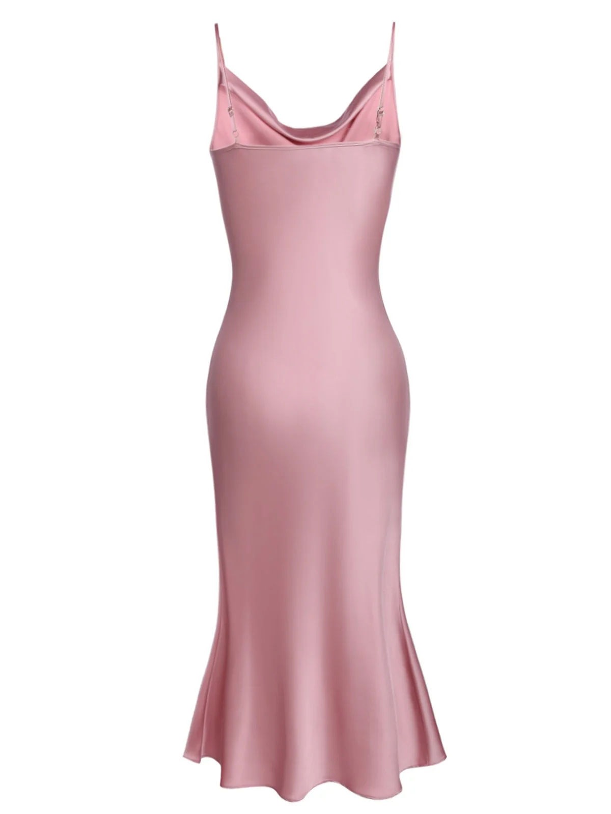 Robe Crayon en Soie à Volants Vintage des Années 30 Rose SOIRÉE COCKTAIL - Image 3