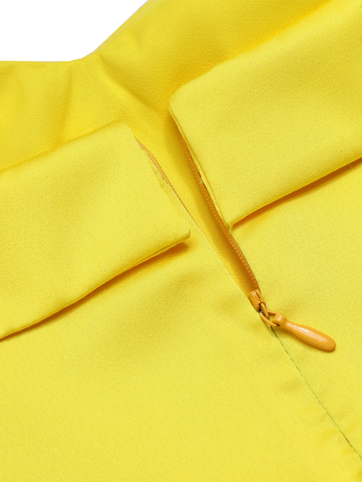 Robe crayon jaune et bleue à bretelles avec nœud des années 1960 - Image 6