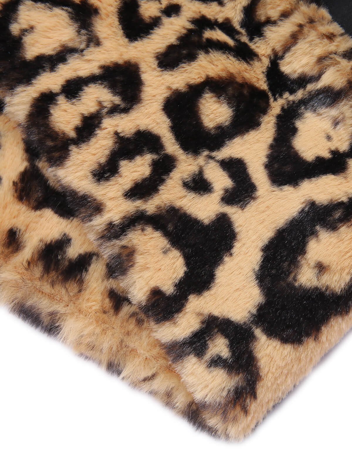 Robe crayon noire à col en V en peluche léopard des années 1960 - Image 10