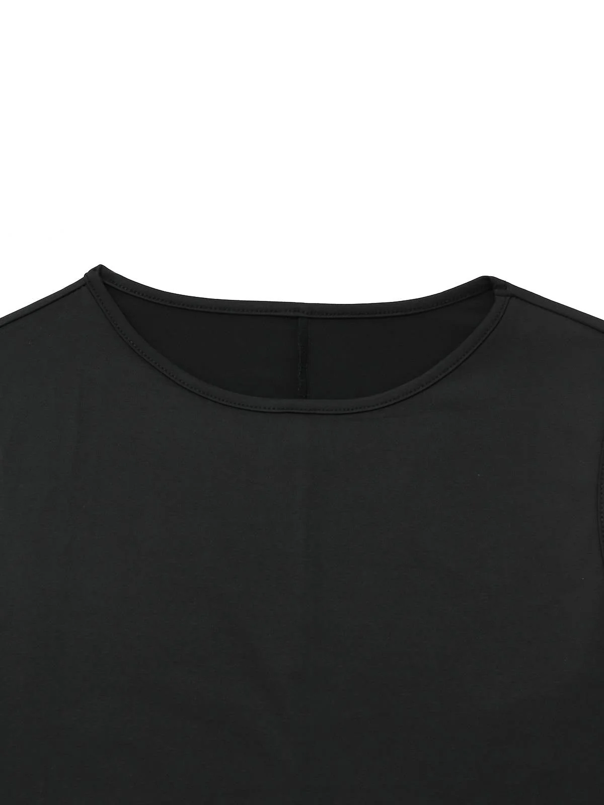Robe crayon noire sans manches nœuds papillon latéral et fente des années 1950 - Image 3