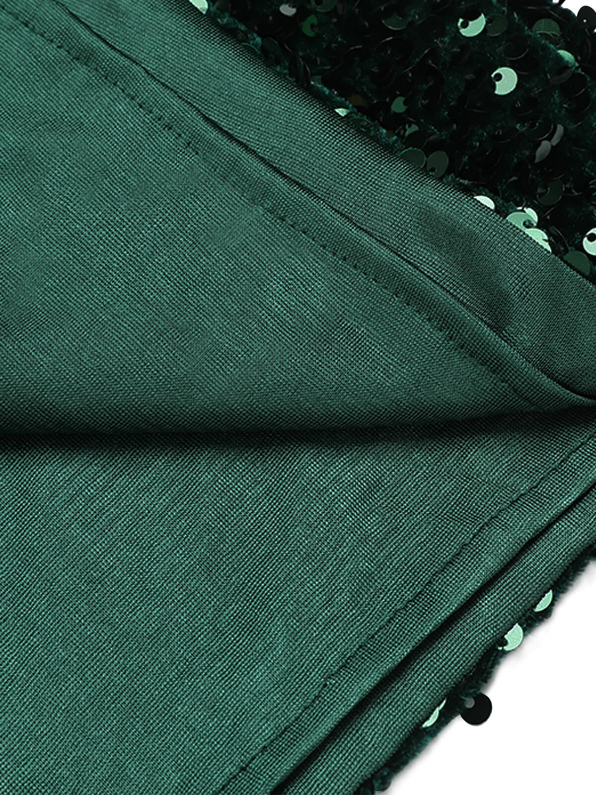 Robe crayon verte à épaules dénudées à paillettes des années 1960 - Image 7