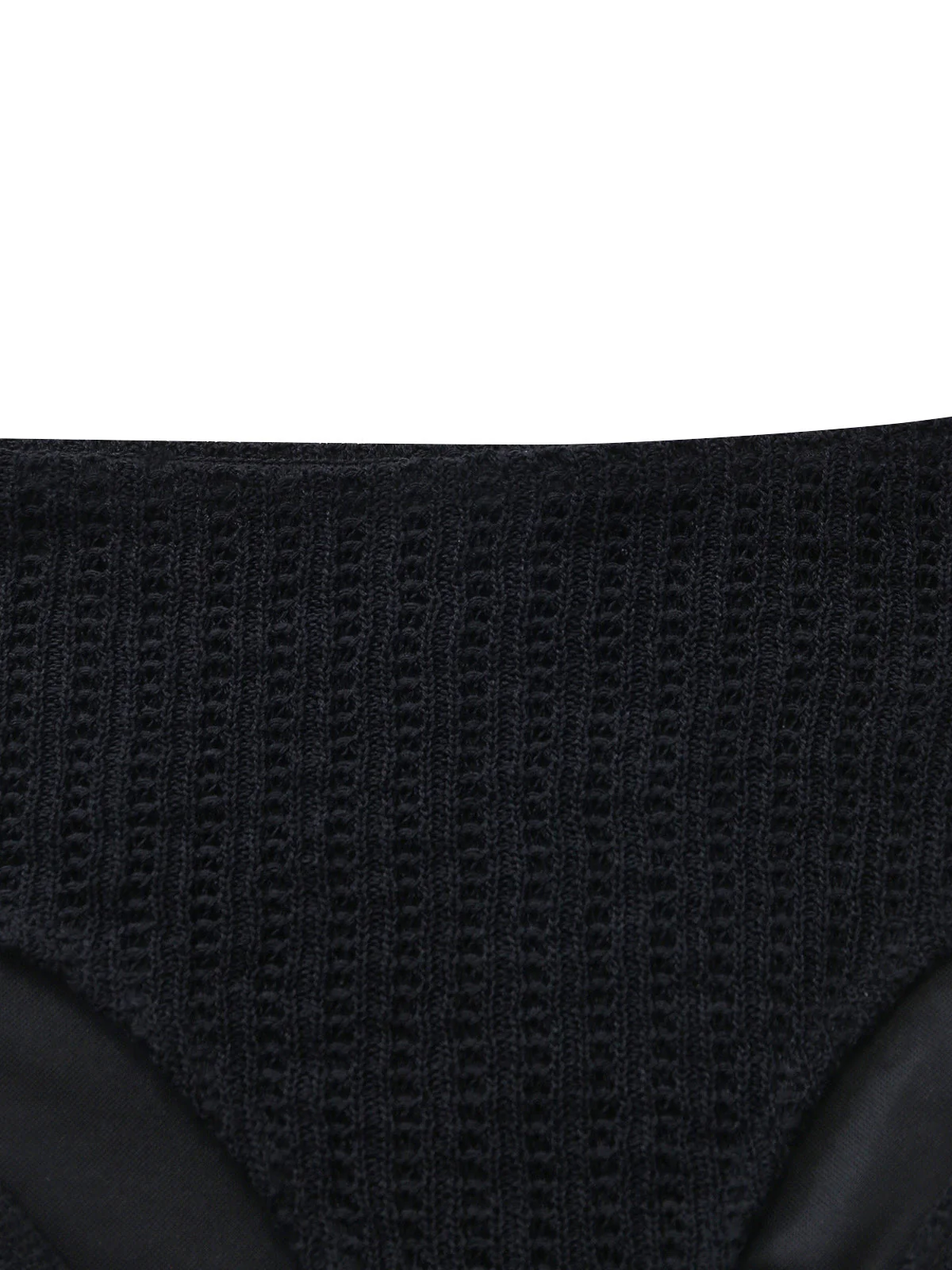 Robe de bain noire sans manches au dos croisé et crocheté années 80 - Image 5