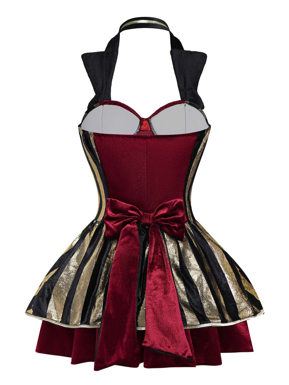 Robe de capitaine pirate Halloween en velours rouge vin des années 1970 - Image 3