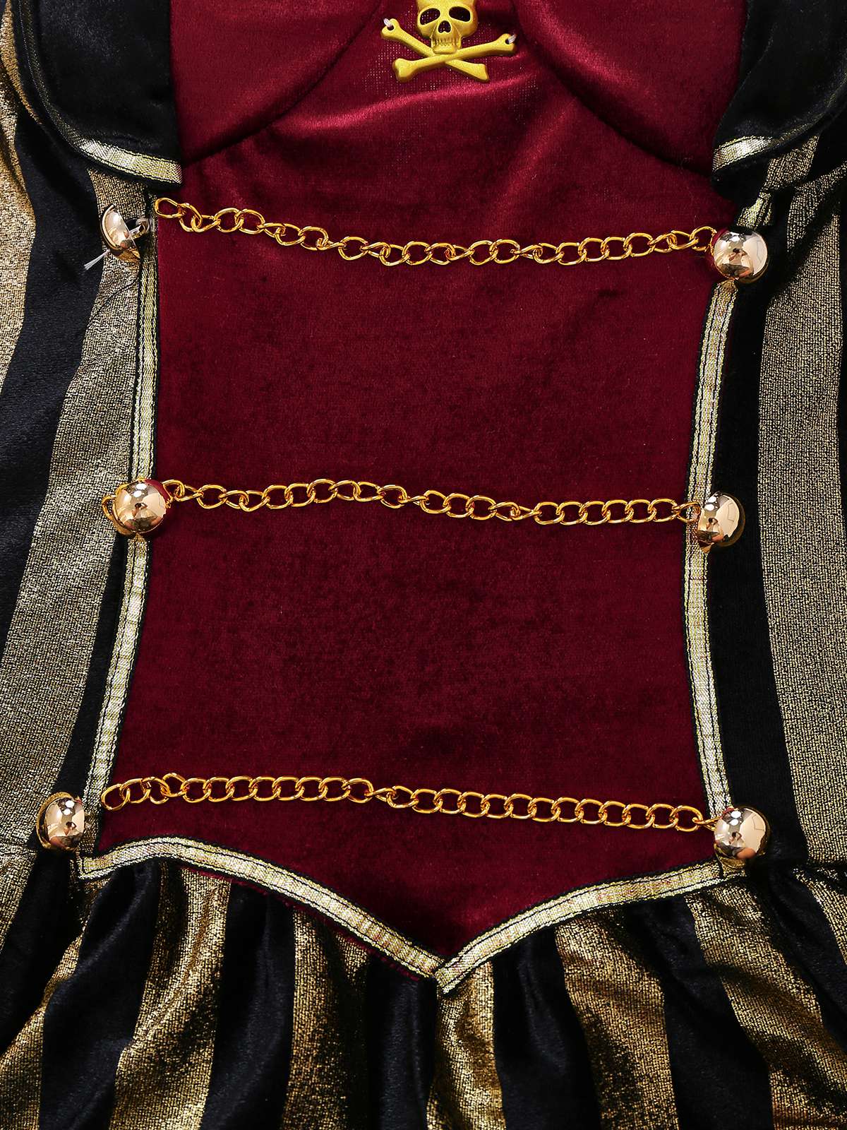 Robe de capitaine pirate Halloween en velours rouge vin des années 1970 - Image 5