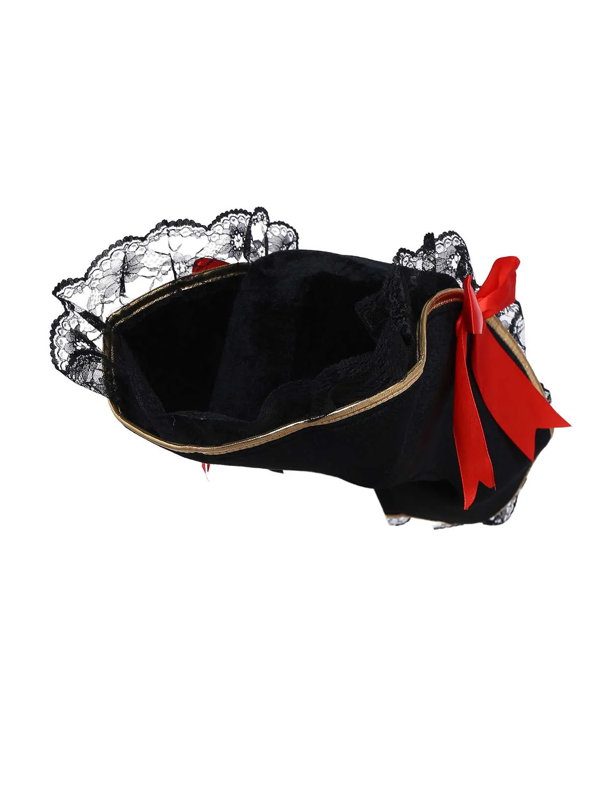 Robe de capitaine pirate Halloween en velours rouge vin des années 1970 - Image 8