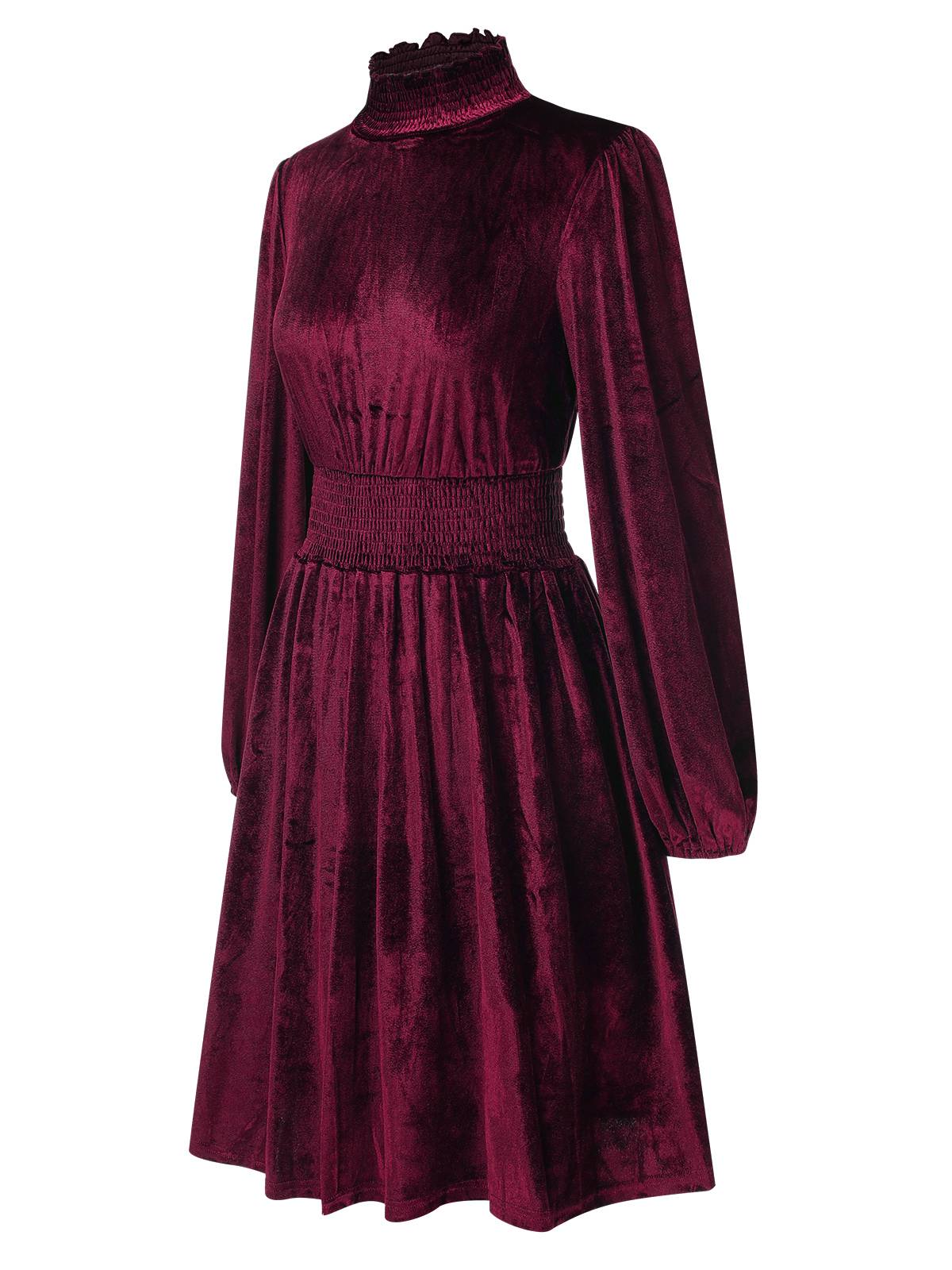 Robe de chambre en velours à col montant des années 1940 - Image 2
