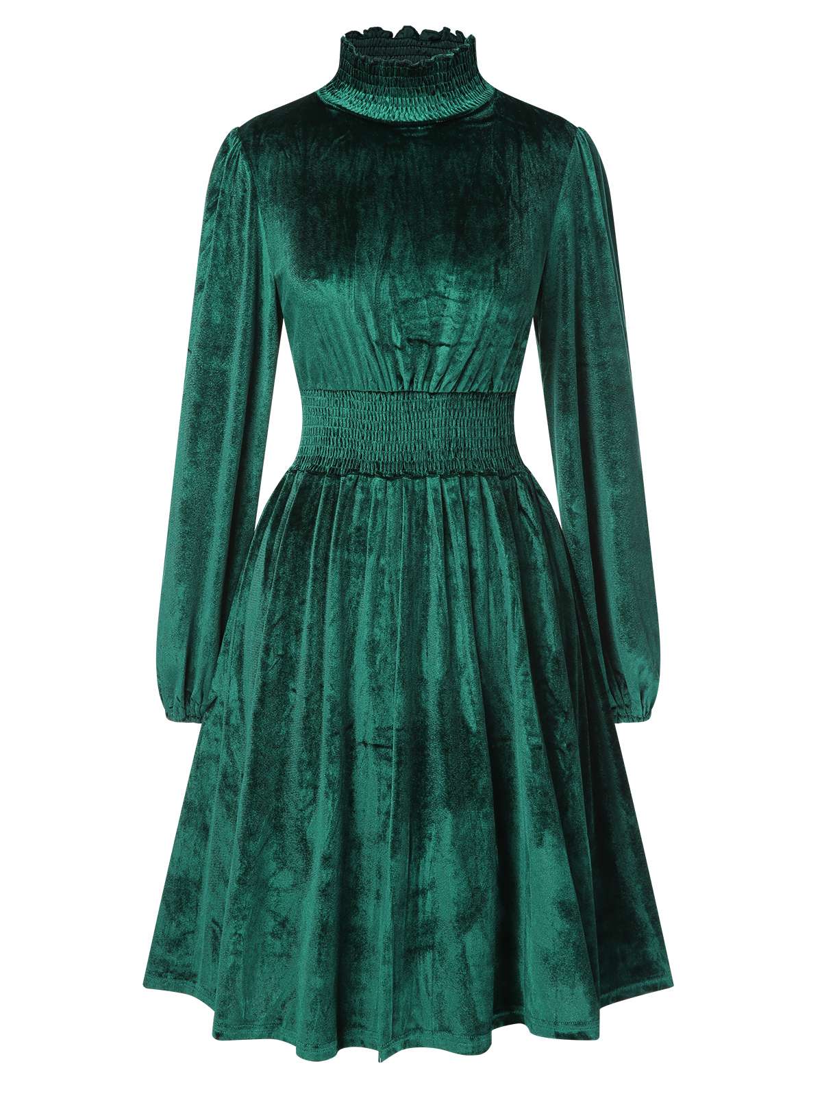 Robe de chambre en velours à col montant des années 1940 - Image 5