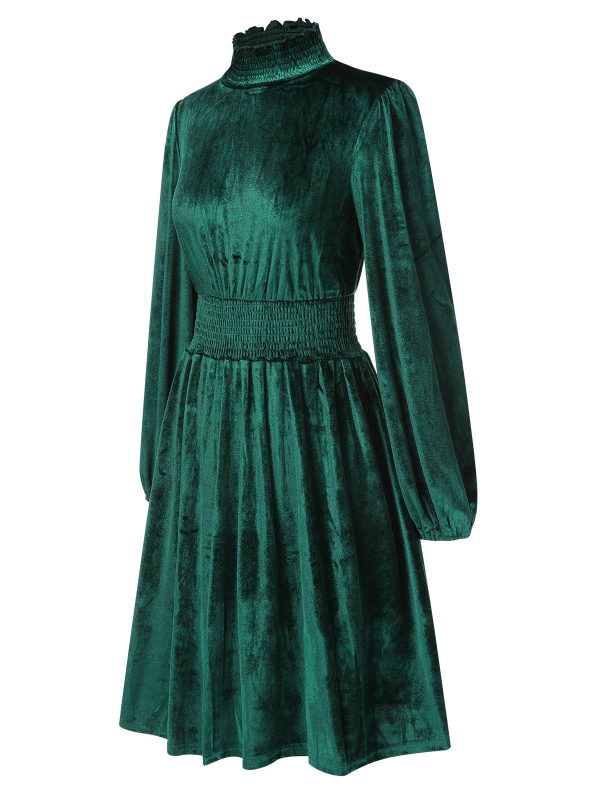 Robe de chambre en velours à col montant des années 1940 - Image 6