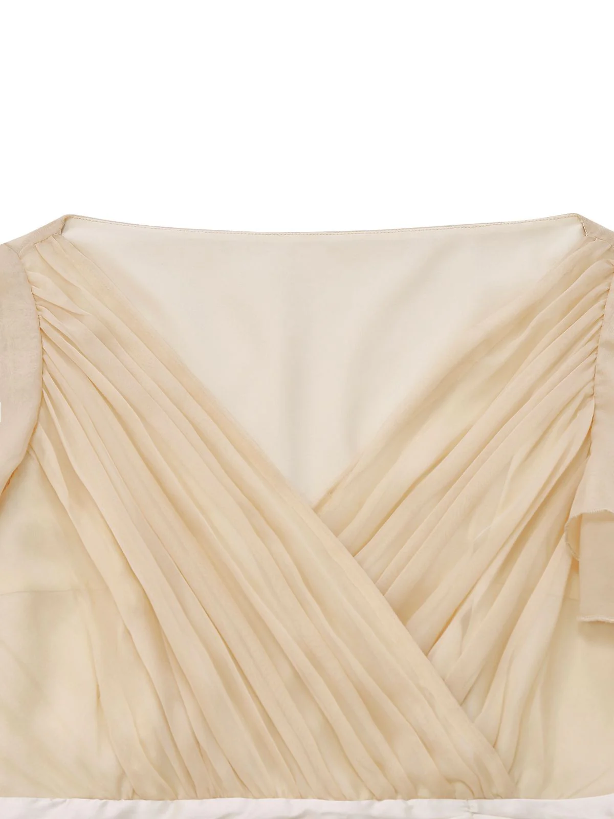 Robe de cocktail champagne en tulle satiné 1950s - Image 14